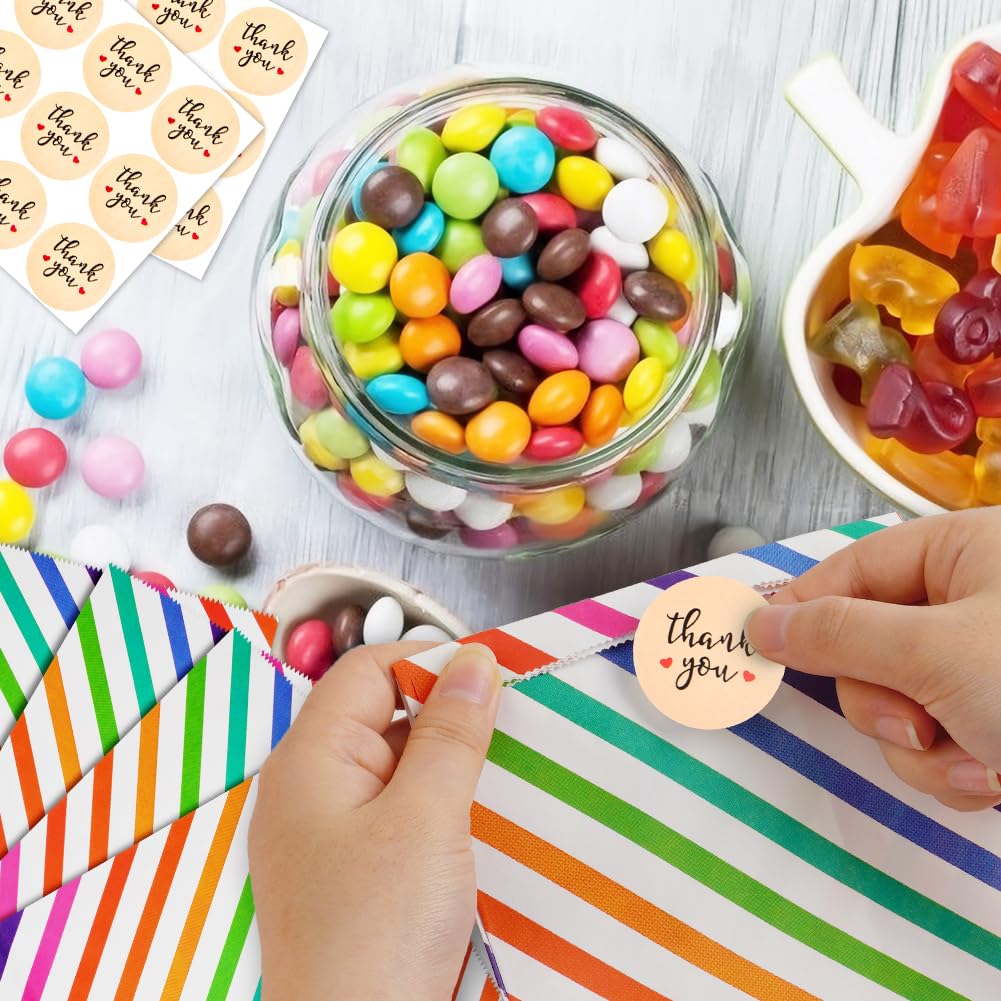 Flintronic 25PCS Bolsa de Regalo, Bolsa de Papel Cortada, con Lindas Pegatinas, Bolsas de Fiesta para Fiestas Infantiles, Cumpleaños, Navidad