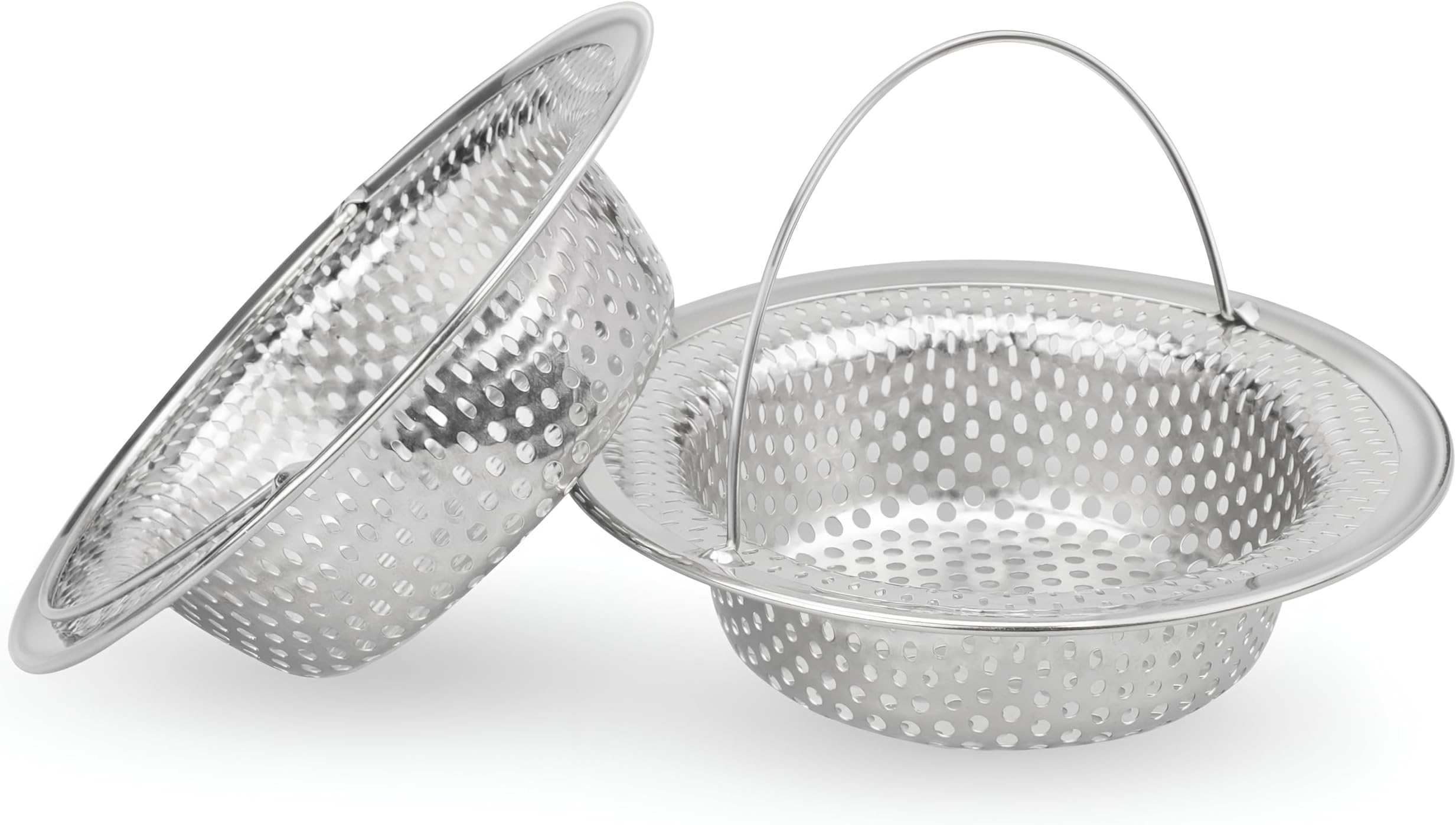 2 Stück Abflusssieb Edelstahl - Rostfreie Siebe Für Spülbecken 11,5x6,5cm