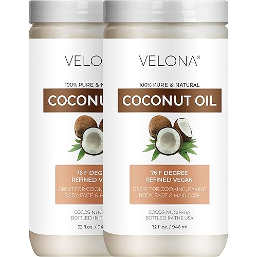 Miniatura 8 de velona Aceite de coco 76 grados 8 onzas  Aceite portador 100% puro y natural  en tarro  refinado, prensado en frío  Cuidado de la piel, cara,