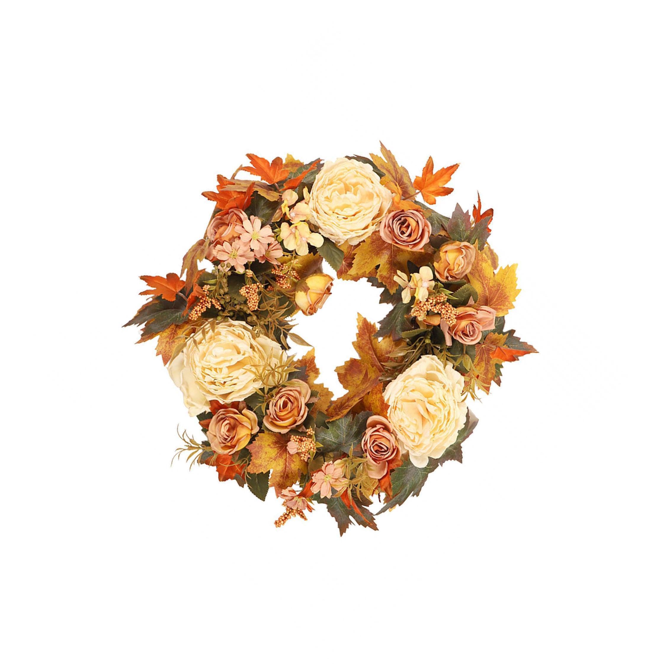 YIXANNX Decorative Door Wreath Featuring Autumn Harvest Wreath Festival Thanksgiving Home Bright Delights Sure To Impress Guests Contains Flowers Wall Outdoor