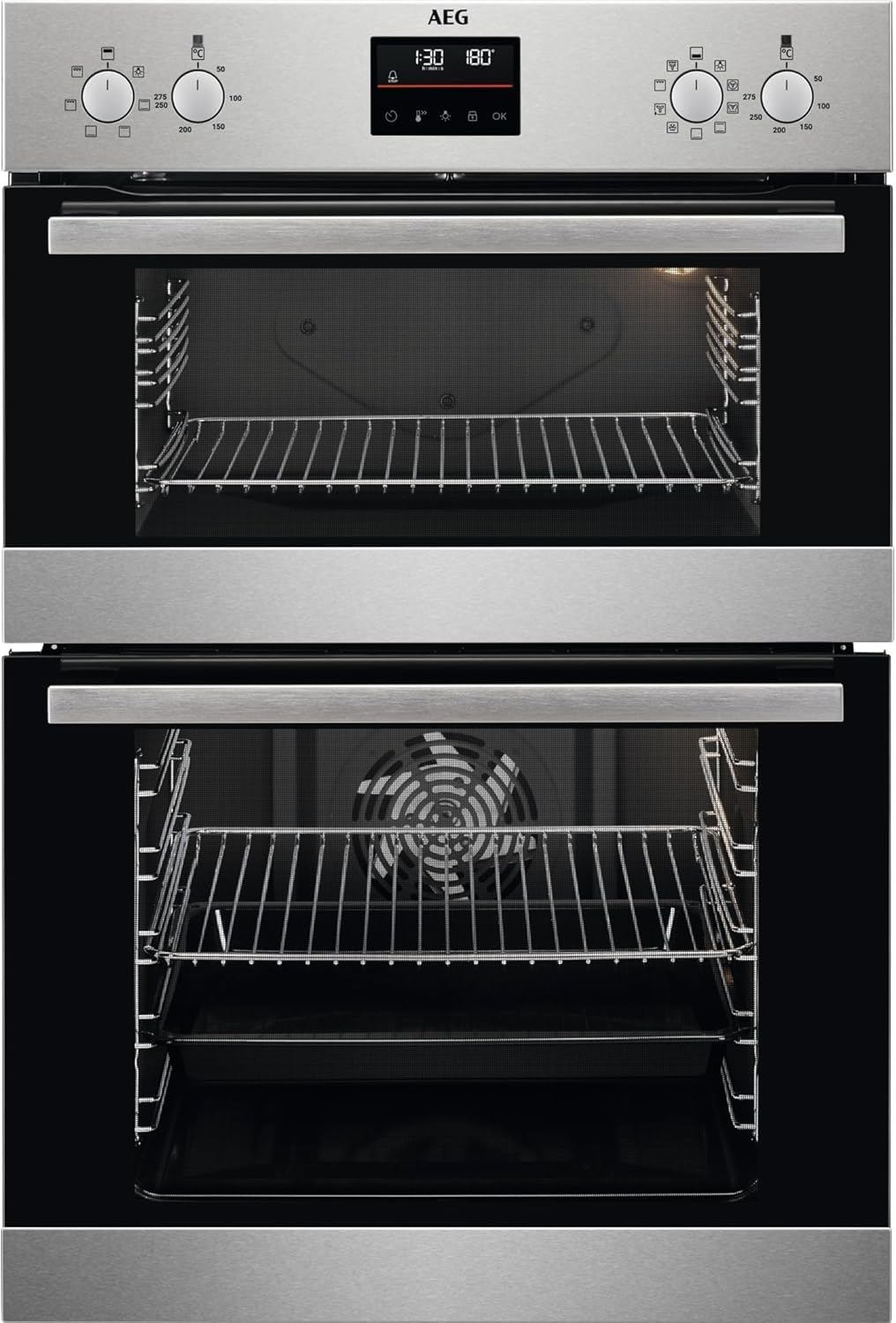 AEG 6000 Series SurroundCook Built In Oven, DCB535060M, 61L, Catalytic Self Clean, LED Display, Multilevel Cooking, Stainless Steel, Anti-fingerprint, Grill, Pizza, AirFry Setting, Defrost, A+