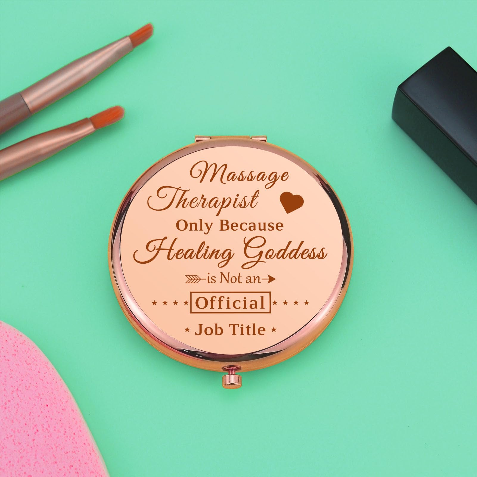 Therapist Gifts Massage Therapist Gifts for Women Compact Mirror for Message Therapy Thank You Gift Massage Therapist Appreciation Gift Folding Makeup Mirror Graduation Christmas Birthday