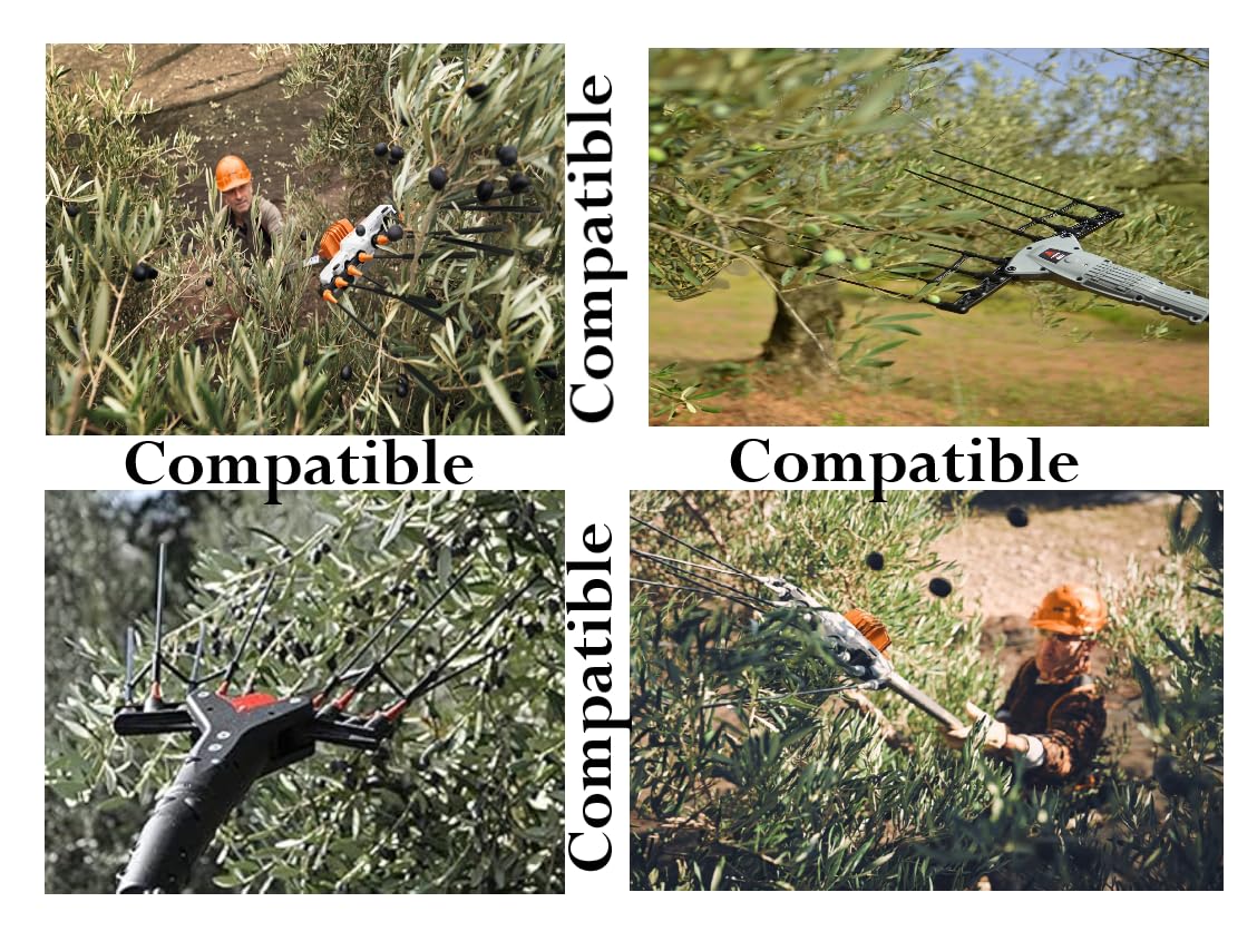 Varilla para Vareador de Aceitunas, Kit de varillas de Carbono para Vibradores de Aceitunas, dedos para peines compatibles con Vareadores Stihl: SP 92(T), SP-KM y SPA 65. (4)