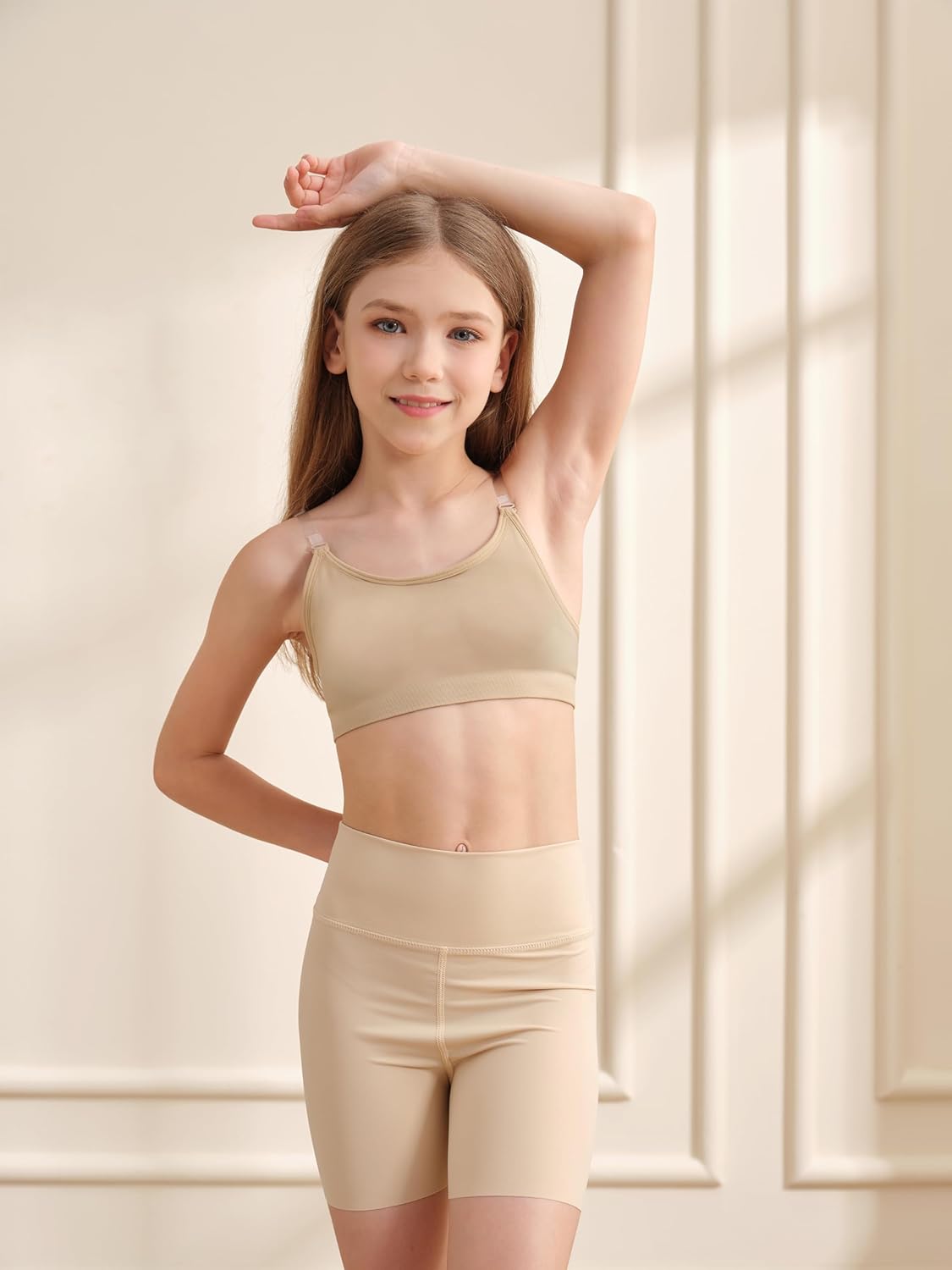 Adjustable Dance Bra for Girls Ballet Gymnastics Sports,Lining with Silicone Pads - Image 5