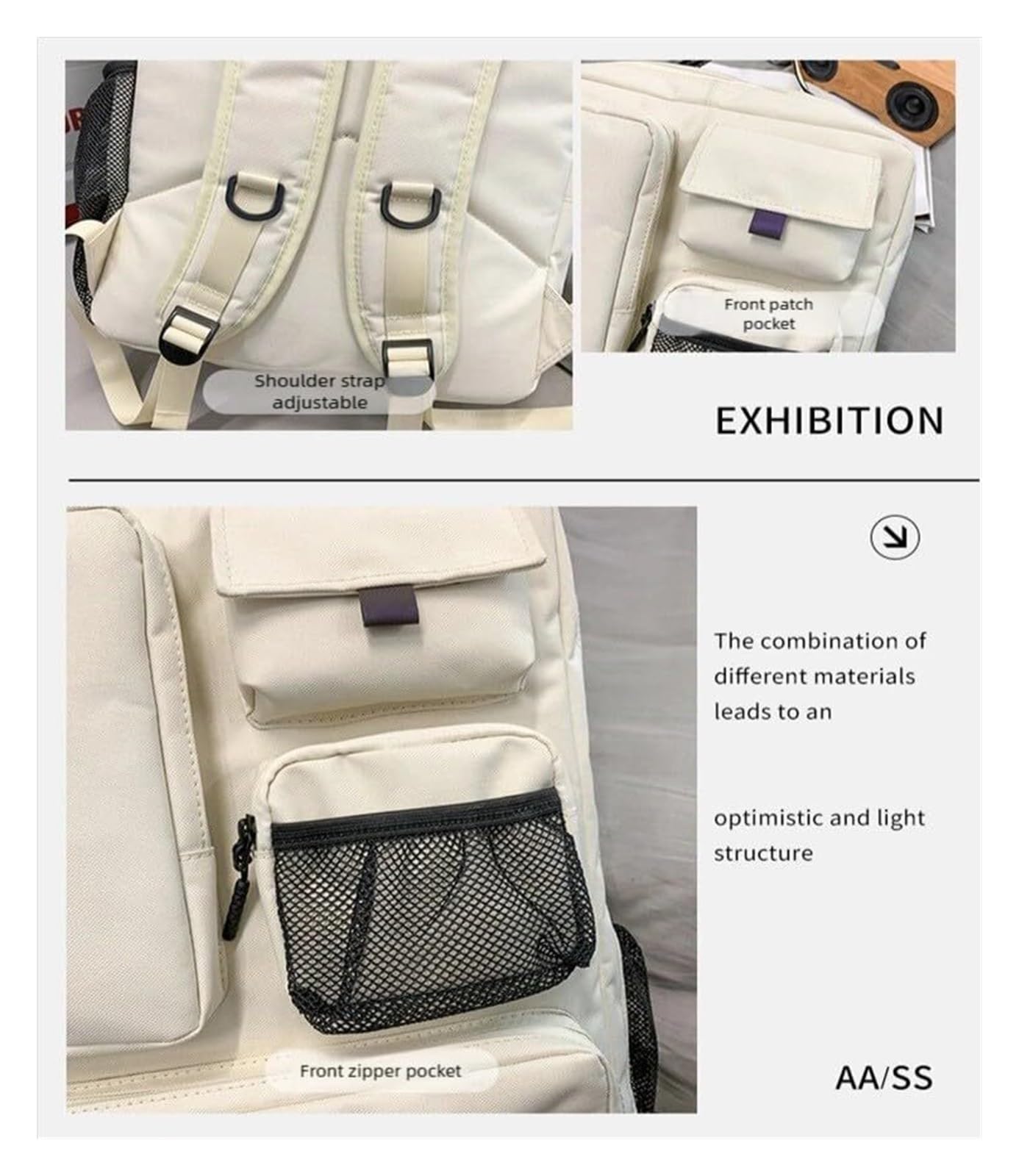Zaini alla moda for uomo e donna con tasche | Con grande capacità for il pendolarismo e il tempo libero. Stagione del rientro a scuola