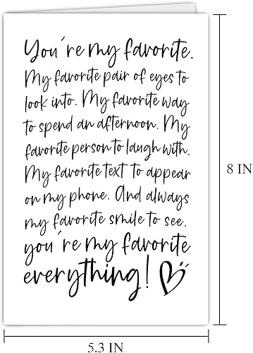 Miniatura 7 de Supoeguk Tarjeta de felicitación del día de San Valentín para él y ella, tarjeta de feliz cumpleaños para novio novia, tarjeta de amor de poema para