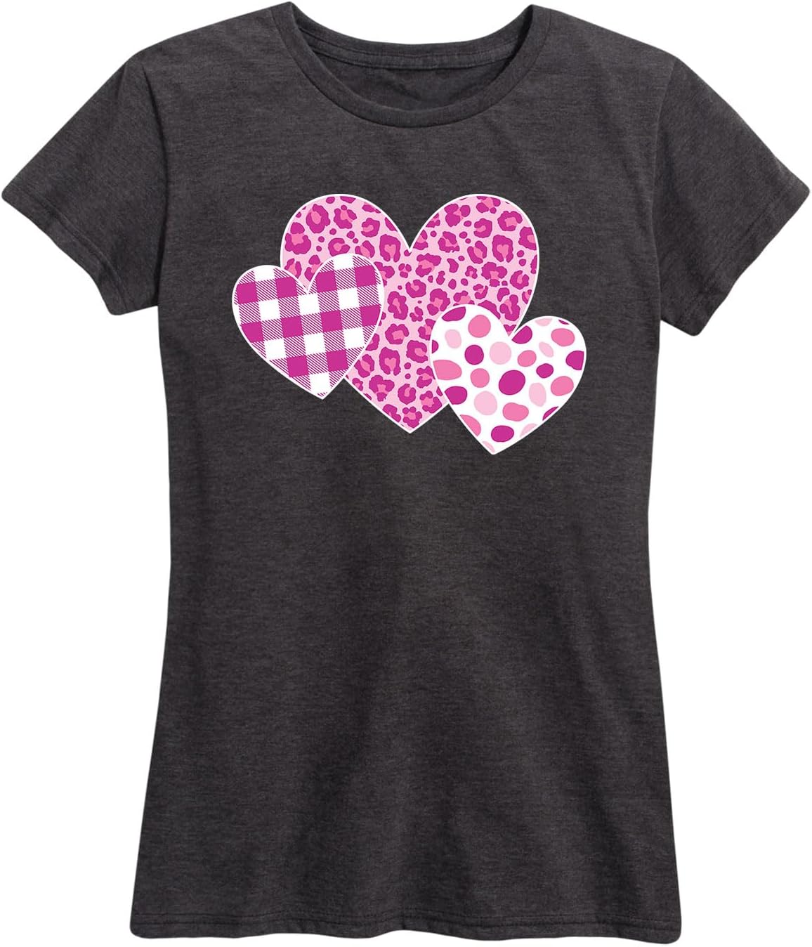 Instant Message - Valentine's Patterned Hearts - Women's Short Sleeve Graphic T-Shirt