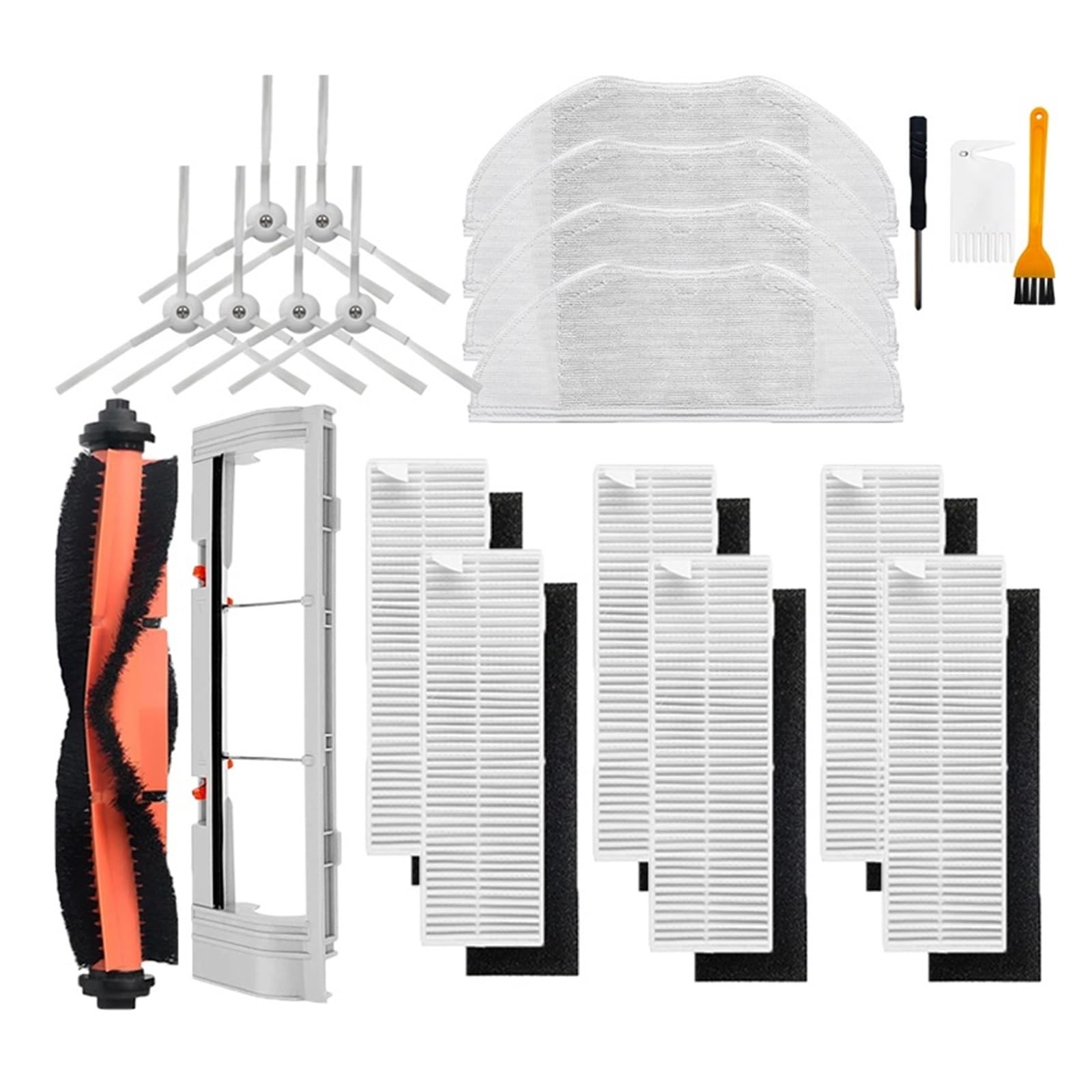 PORRSYDCD Side/Main Brush Cover Hepa Filter Mop Cloth Parts，Compatible With Mijia G1 MJSTG1 Mi Robot Vacuum Mop Essential Vacuum Cleaner(Set2)