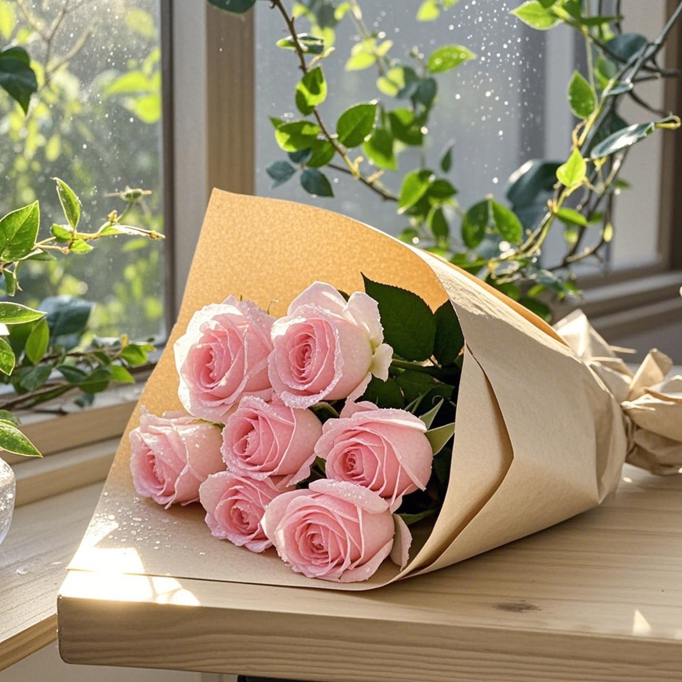 WRAPAHOLIC 20 hojas de papel kraft para envolver flores, 19.6 x 27.5 pulgadas, papel de embalaje de suministros de floristería para boda, regalo de cumpleaños, bricolaje