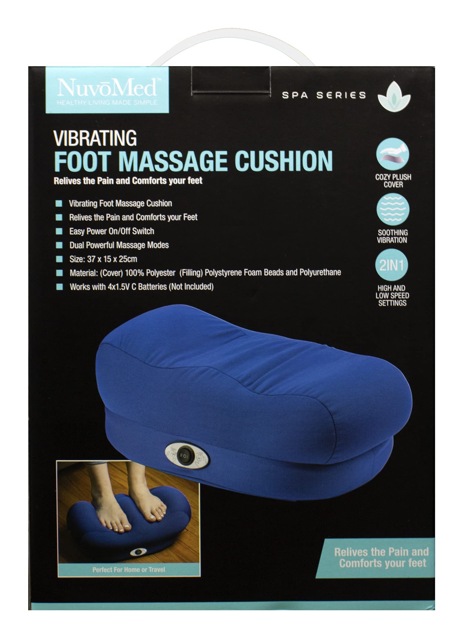 NuvoMed Vibrating Foot Massage Cushion : Amazon.sg: Health, Household and Personal Care NuvoMed Vibrating Foot Massage Cushion : Amazon.sg: Health, Household and Personal Care
