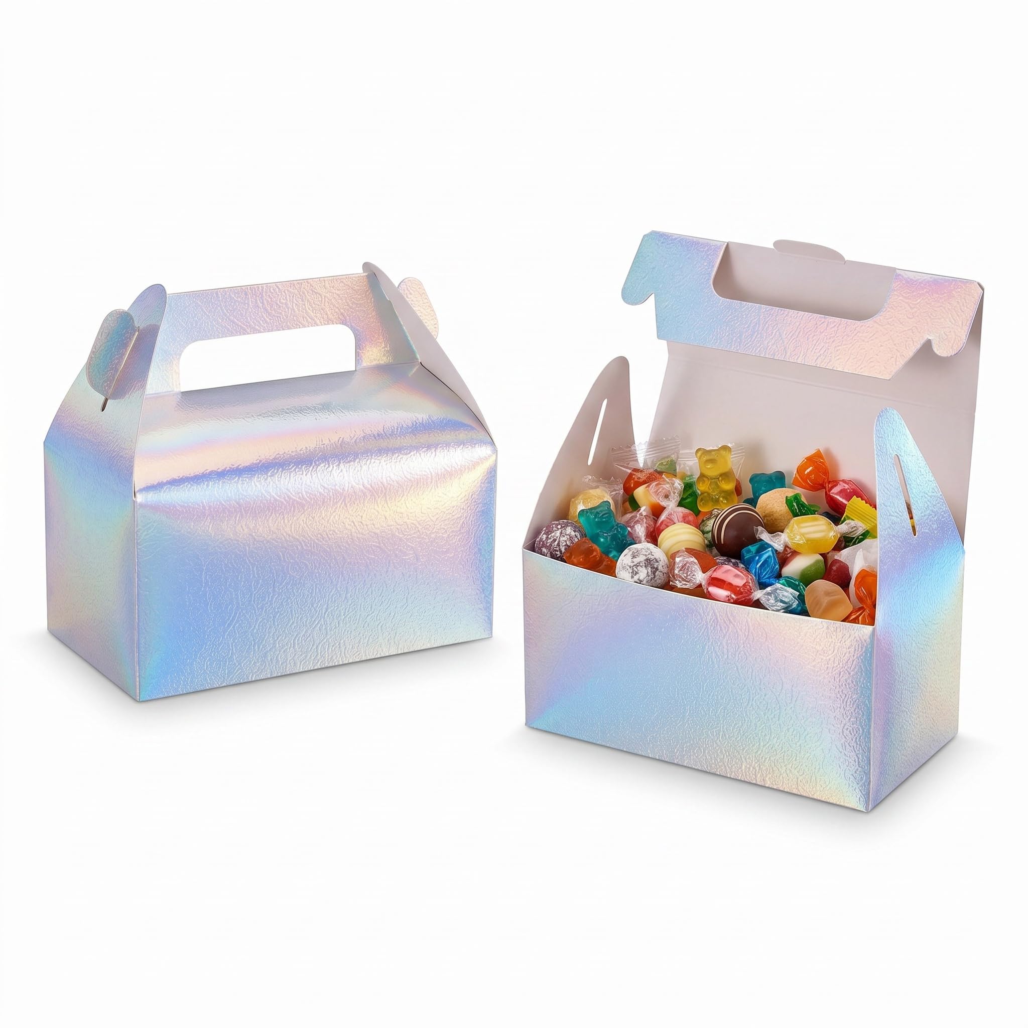 Party Food Boxes with Handl, 30 PCS Party Treat Boxes(16.5 x 9 x 10 cm)
