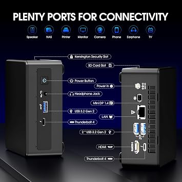 Intel NUC 11 Panther Canyon Mini PC Intel Core i7-1165G7 Processor 16GB RAM and 512GB SSD Mini Computer Win 11 PRO LAN 1000M/WiFi 6/BT5.2 Business Computer for Office/School/Home (NUC11PAHi7)