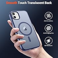 Vista 876 de SUPFINE - Funda magnética para iPhone 13 Pro Max (compatible con MagSafe), (protección contra caídas de grado militar de 10 pies), delgada, Negro