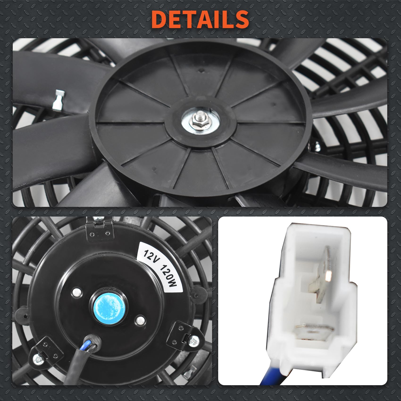 labwork Kit relais de câblage pour radiateur électrique de 40,6 cm - 3000 + CFM, noir