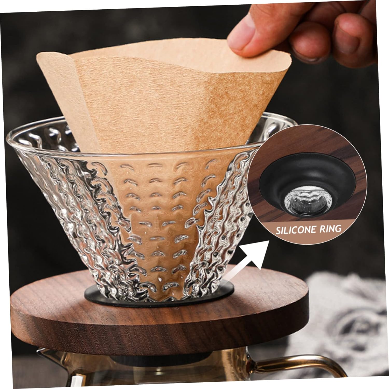 OUNONA 2 pcs Manual Coffee Filter with Grip Premium Shaped Coffee Accessory for Household Use Anywhere