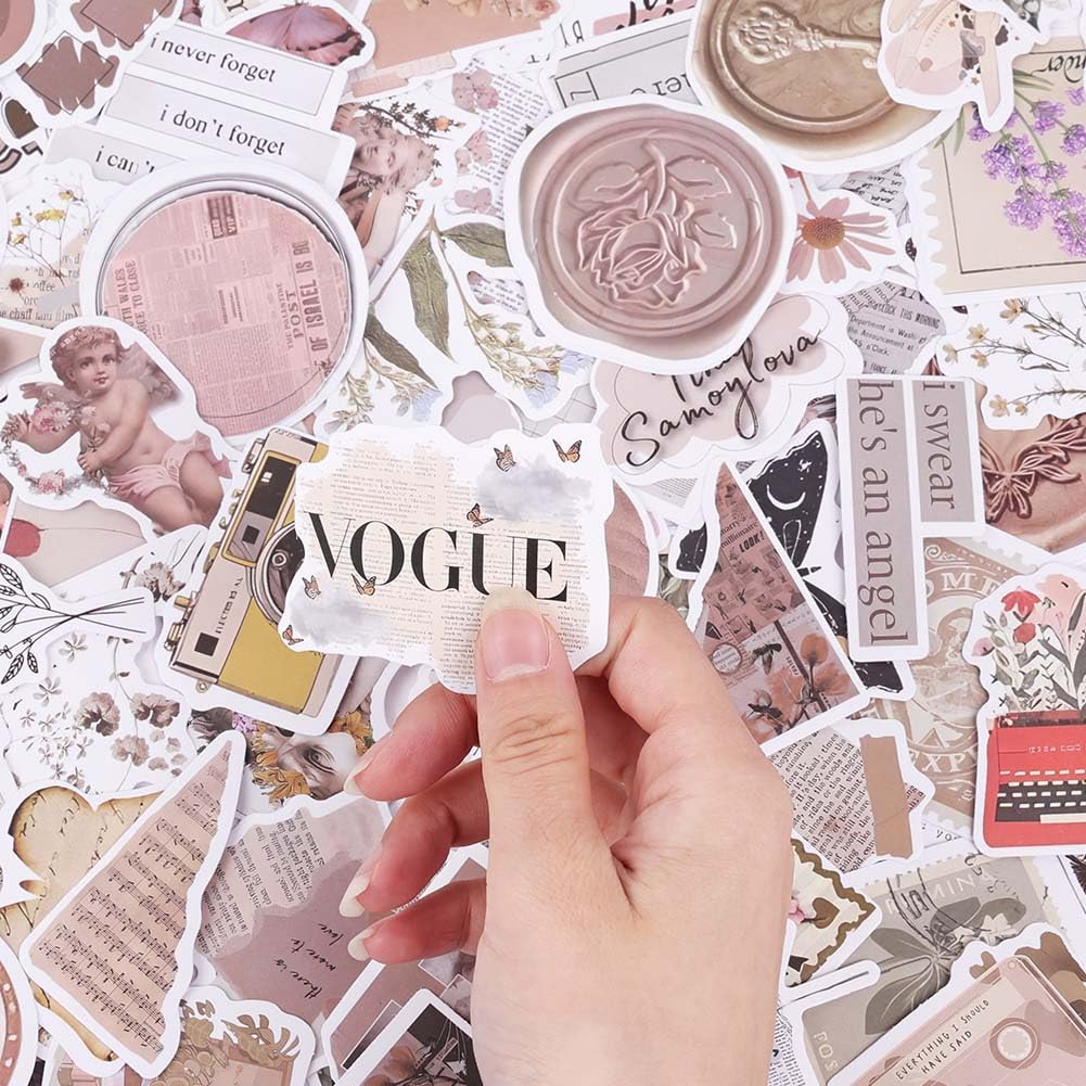 300 adesivi vintage per scrapbook Stickers, adesivi in vinile impermeabili, set fai da te per adolescenti, ragazze, laptop, skateboard, chitarra, bottiglia d'acqua, album fotografico