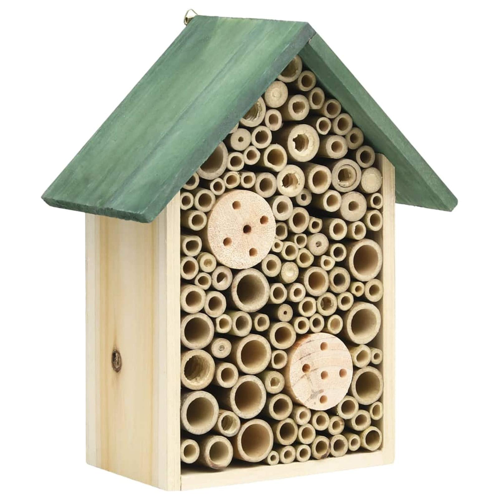 Casette per Insetti 2 pz 23x14x29 cm in Legno Massello di Abete,Hotel per Insetti,in Legno,Naturale,per api Selvatiche,Coccinelle,Mosche,Farfalle,bombi,Insetti Volanti,apiari