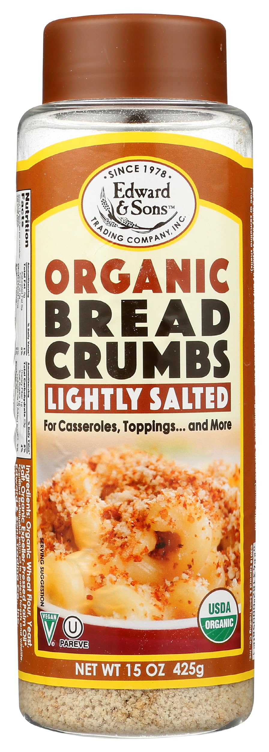 Edward & Sons Organic Breadcrumbs Light Salt, 15 oz