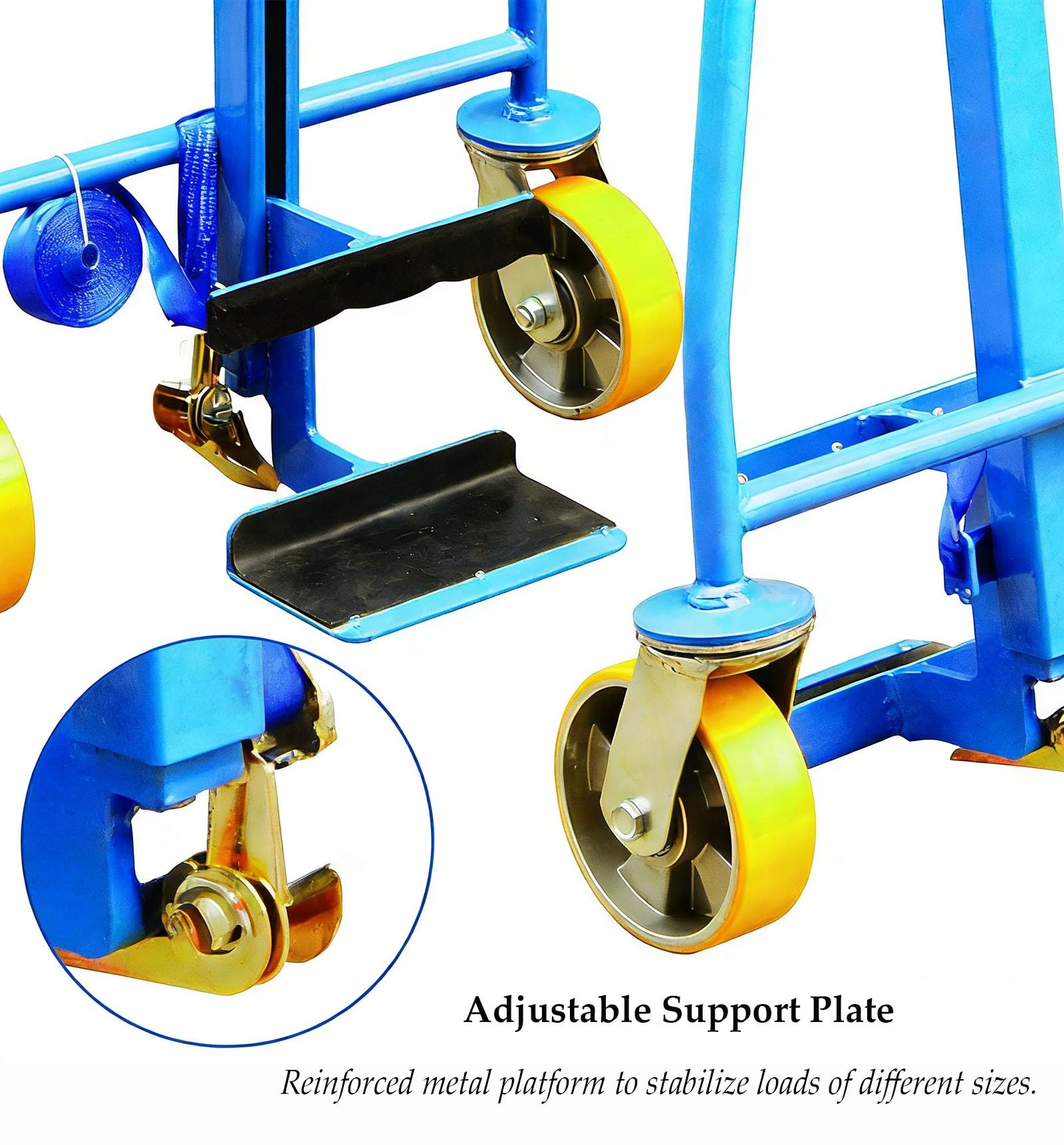 Carrello manuale per movimentazione mobili, capacità 600 kg, con 4 ruote, carrello resistente per spostare oggetti pesanti (set da 2)