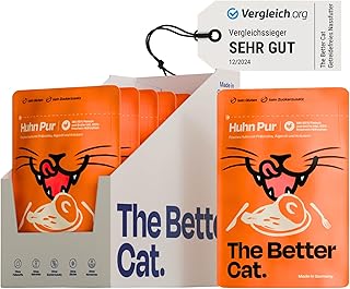 The Better Cat - Grain-Free Wet Food with Extra High Meat Content - Premium Cat Food without Grain and Sugar with Prebiotics (Chicken) 12 x 85 g product image