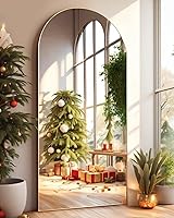 Vista 19 de Espejo arqueado de longitud completa, espejo de suelo con soporte, espejo grande de 18 x 58 pulgadas, espejo de pared de longitud completa, espejo