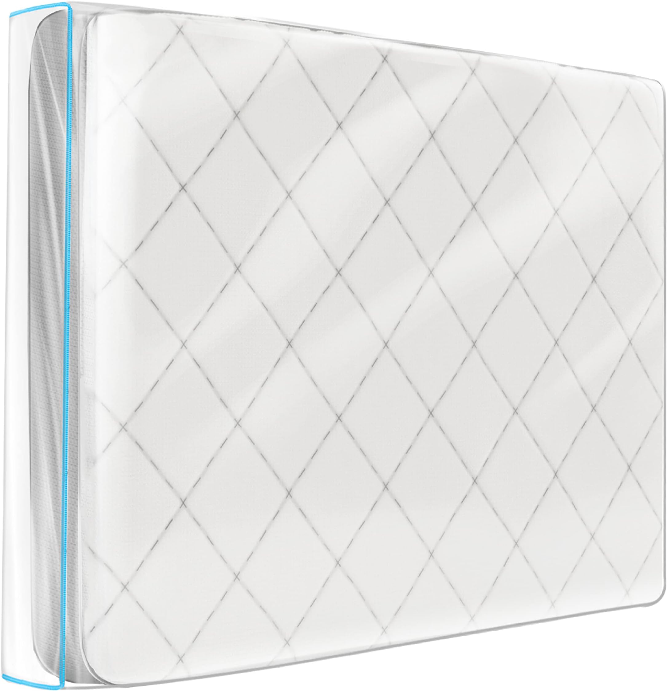 DreamzieReusable Double Mattress Cover for Moving & Storage - 135x190 cm (30 cm Thick) - Water Resistant, Breathable, Transparent, Zipper Closure
