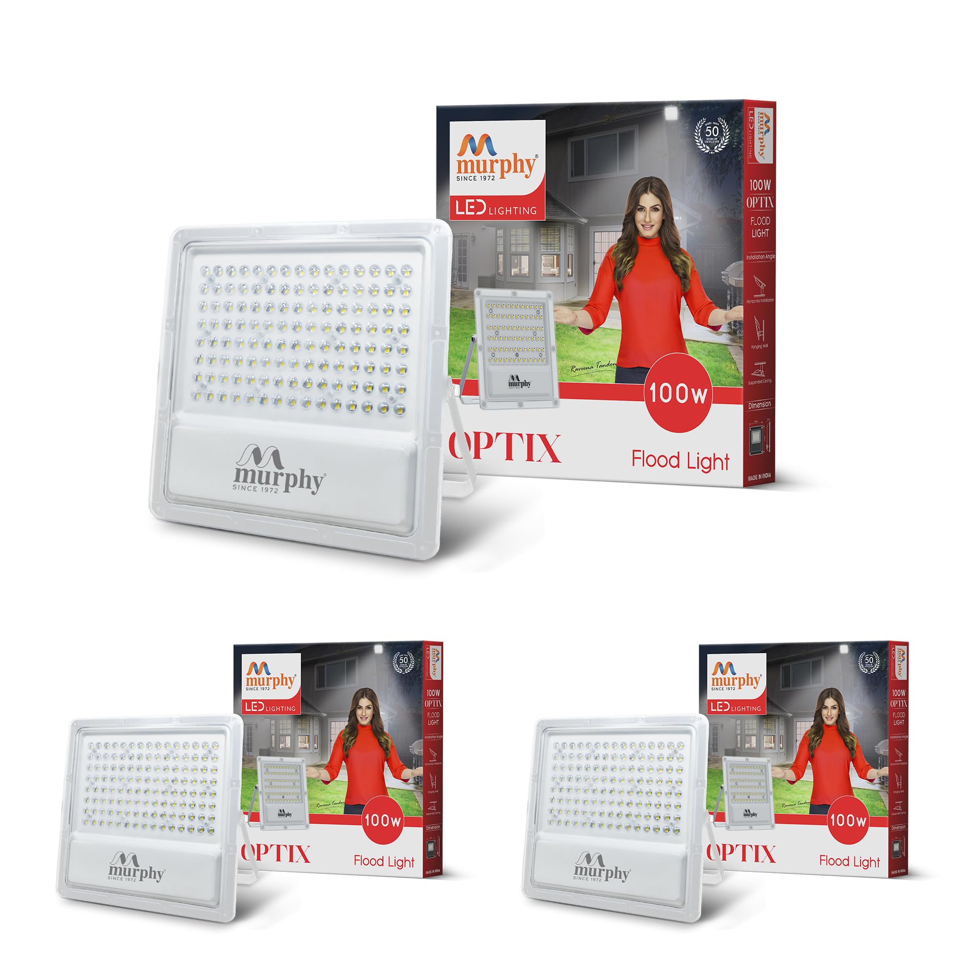 Murphy LED Flood Lights - 5 Pack, IP65 Security -11