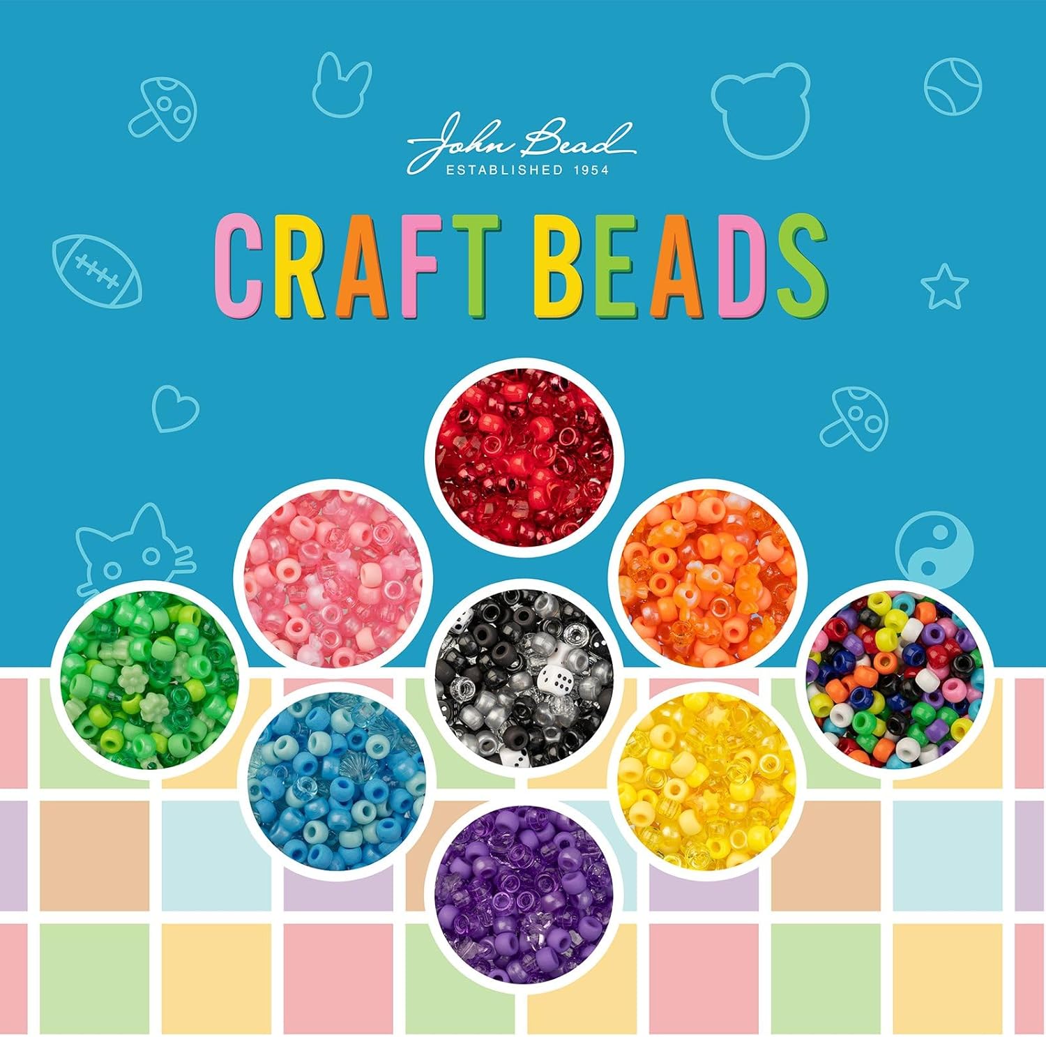 300pcs John Bead Assorted Pink Plastic Pony Craft Beads for DIY Jewelry Bracelet Necklace Making, 120g - Image 4