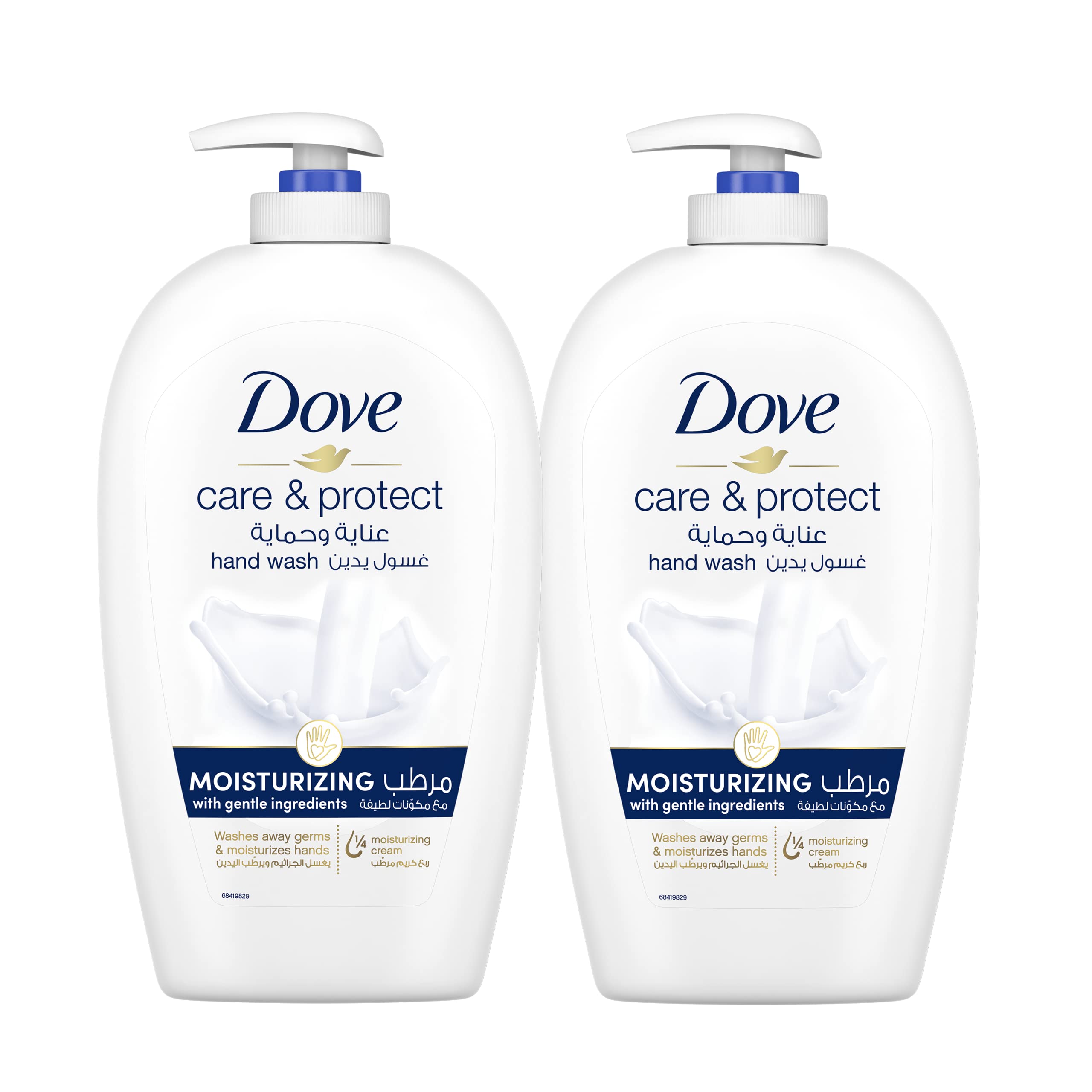 Dove Care and Protect Moisturizing Hand Wash, 500ml (Pack of 2)