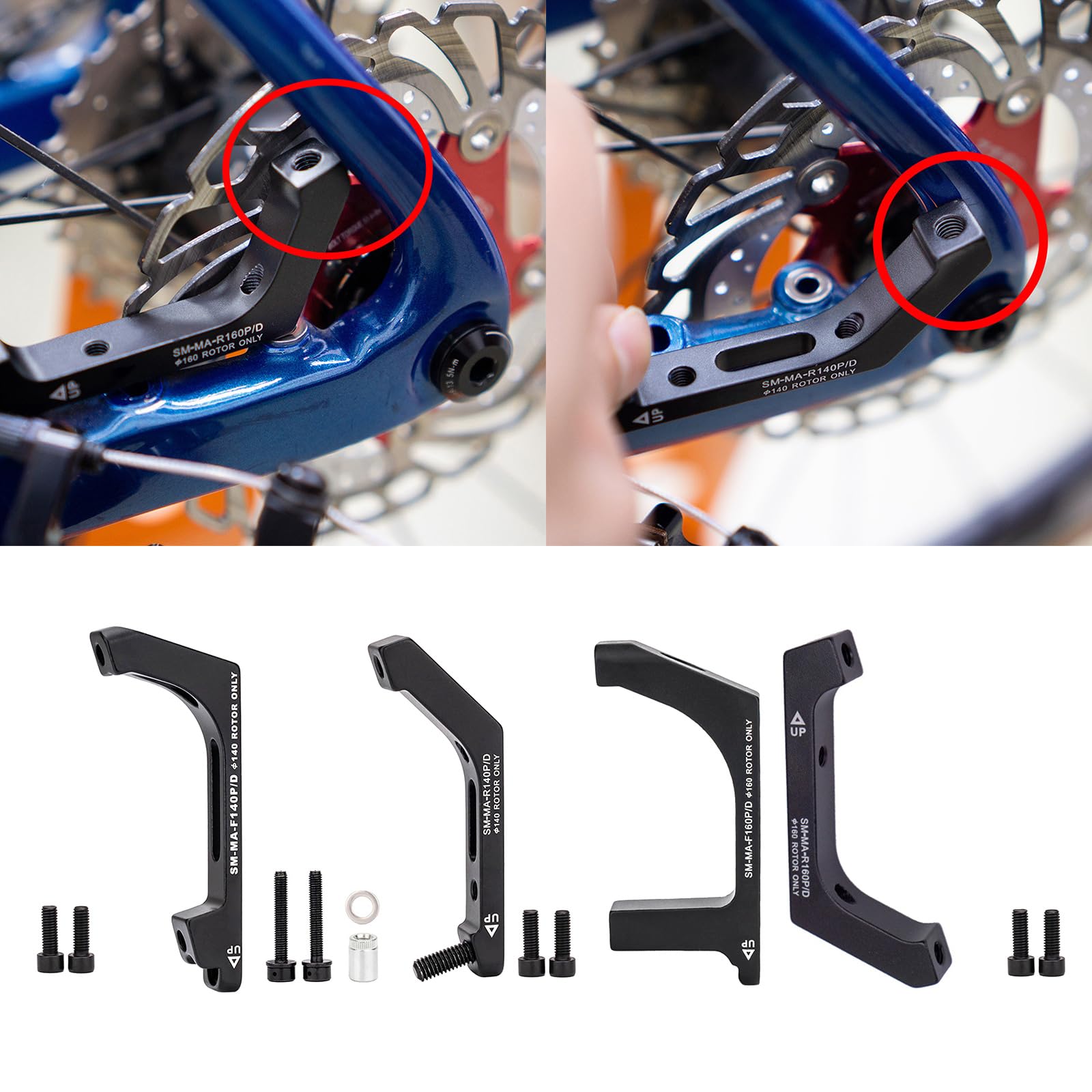 jiingekk Light Weight Aluminum Brake Caliper Road Bike Disc Brake Post Mount Caliper For Enhances Cycling