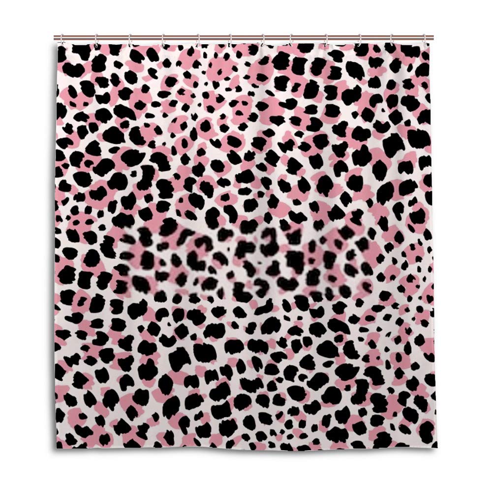 Rideau de douche imperméable Chehongg en polyester anti-éclaboussures avec motif jaguar