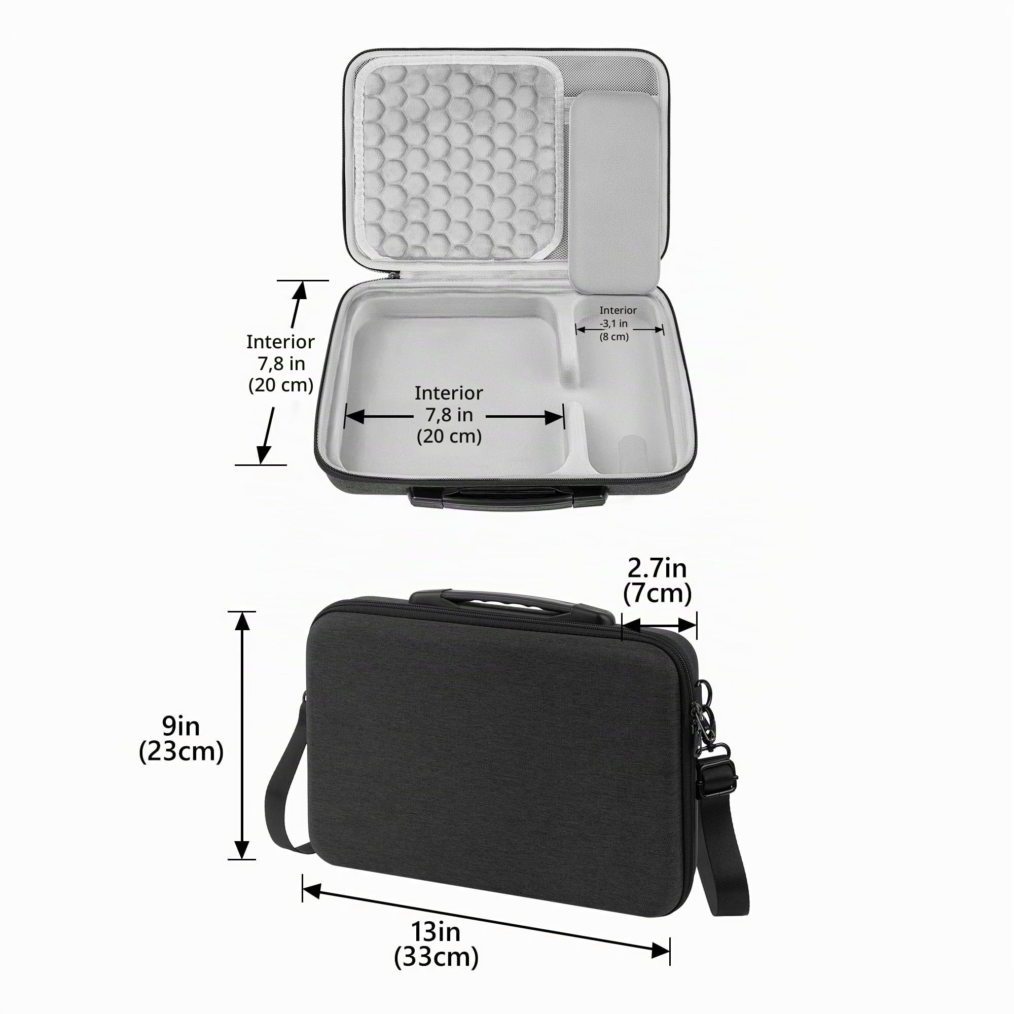 GEEKRIA Funda rígida de Viaje para Mini PC, Compatible con Apple 2020/2023 Mac Mini M2/M1, Bolsa de Transporte (Gris Oscuro)