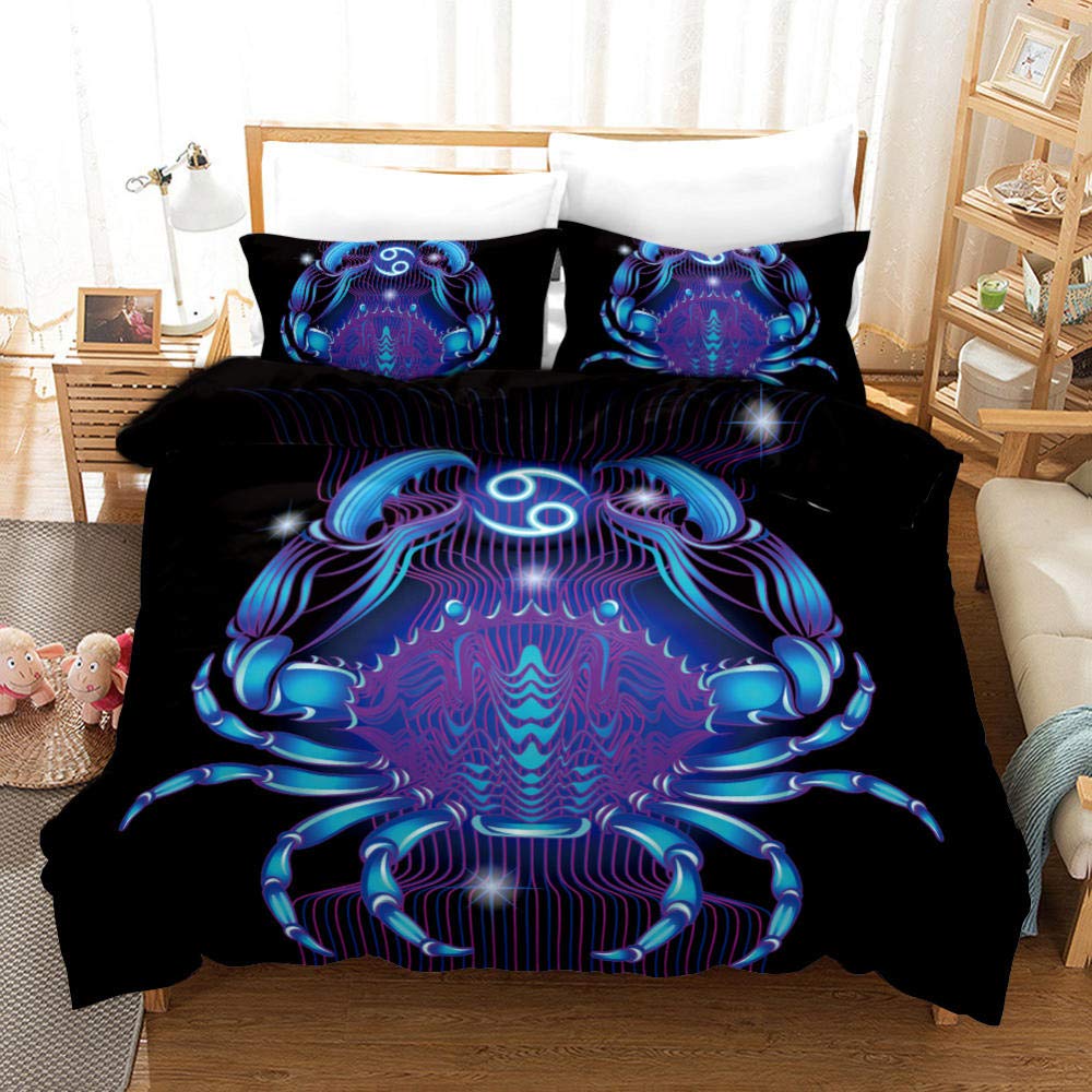 Housse de couette anime exotique en microfibre respirante avec ses taies d'oreiller assorties