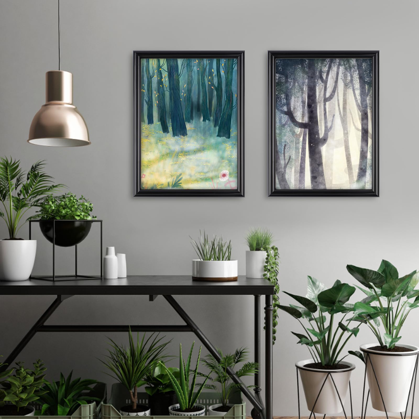 Lijsten Nederland | Set houten fotolijsten - 6 lijsten incl. passe-partouts zwart | normaal glas (2 mm Lijsten Nederland | Set houten fotolijsten - 6 lijsten incl. passe-partouts zwart | normaal glas (2 mm