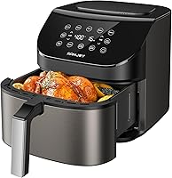 Vista 1 de Air Fryer 6.8 Quarts, 10-in-1 Functions, Air Fry, Roast, Bake, Broil, Dehydrate, Large & Compact Air Fryers, Nonstick & Dishwasher-Safe Airfryer