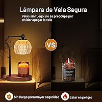 Vista 4 de Lámpara de vela con temporizador y regulador – Altura ajustable para velas perfumadas, con 2 bombillas de 50 W – Regalo de decoración del hogar