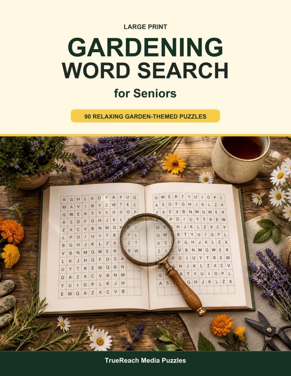 Gardening Word Search Large Print: 90 Relaxing Garden-Themed Puzzles with Solutions (Relaxing Large Print Puzzle Books)