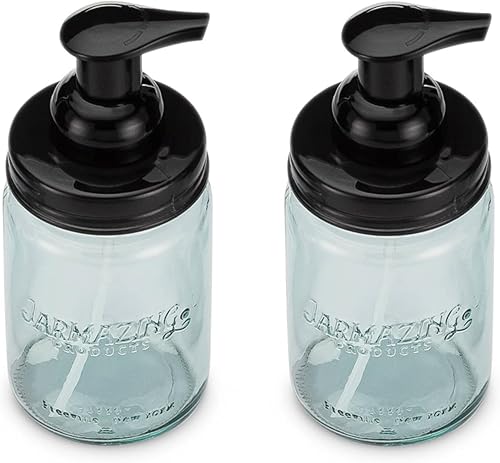 Miniatura 7 de Jarmazing Products Dispensador de espuma de tarro de vidrio azul vintage - Paquete de dos