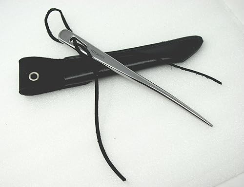 Knives Professional Calidad de acero inoxidable sólido Marlin Spike A009 y funda de cuero y correa de cuero
