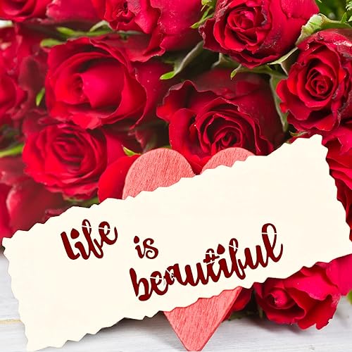 Miniatura 4 de Juego de 8 plantillas para el día de San Valentín, plantillas de pintura de amor, plantillas de dibujo reutilizables para boda, aniversario,