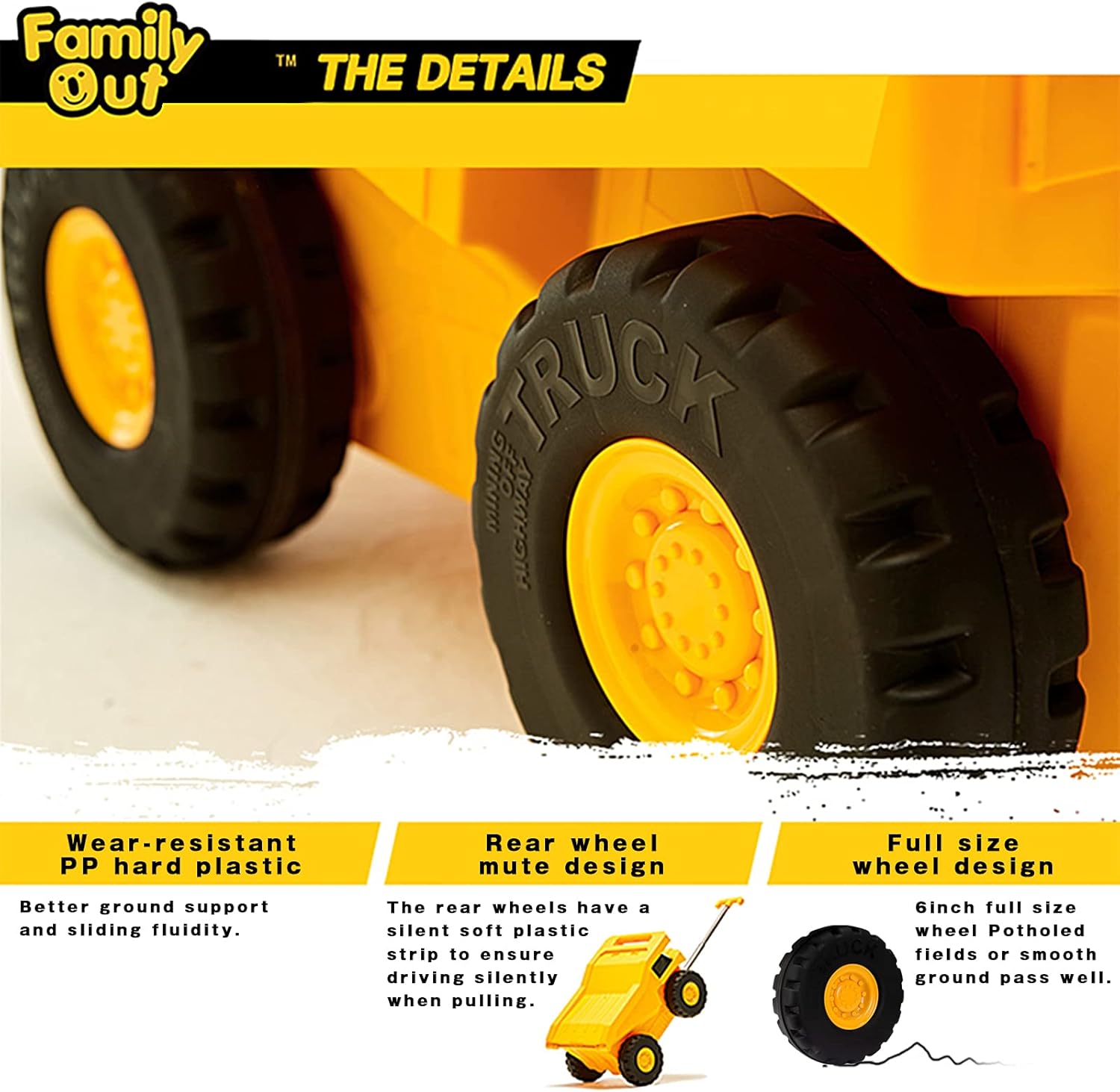 PUQU Monster Truck Design Kids Travel Suitcase Toddler Luggage With Wheels (Yellow)