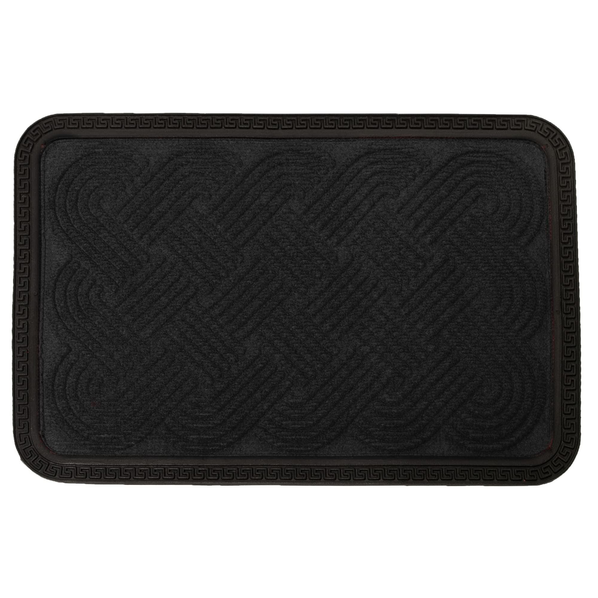 ED Door Mat For Indoor & Outdoor, Non-Slip & Super Absorbent Washable Rug, Durable Rubber Mat, Heavy Duty Rug & Dirt Trapper For Front Door, Hallways, Entrance, Brick, 40x60cm (Pattern 3, Black)