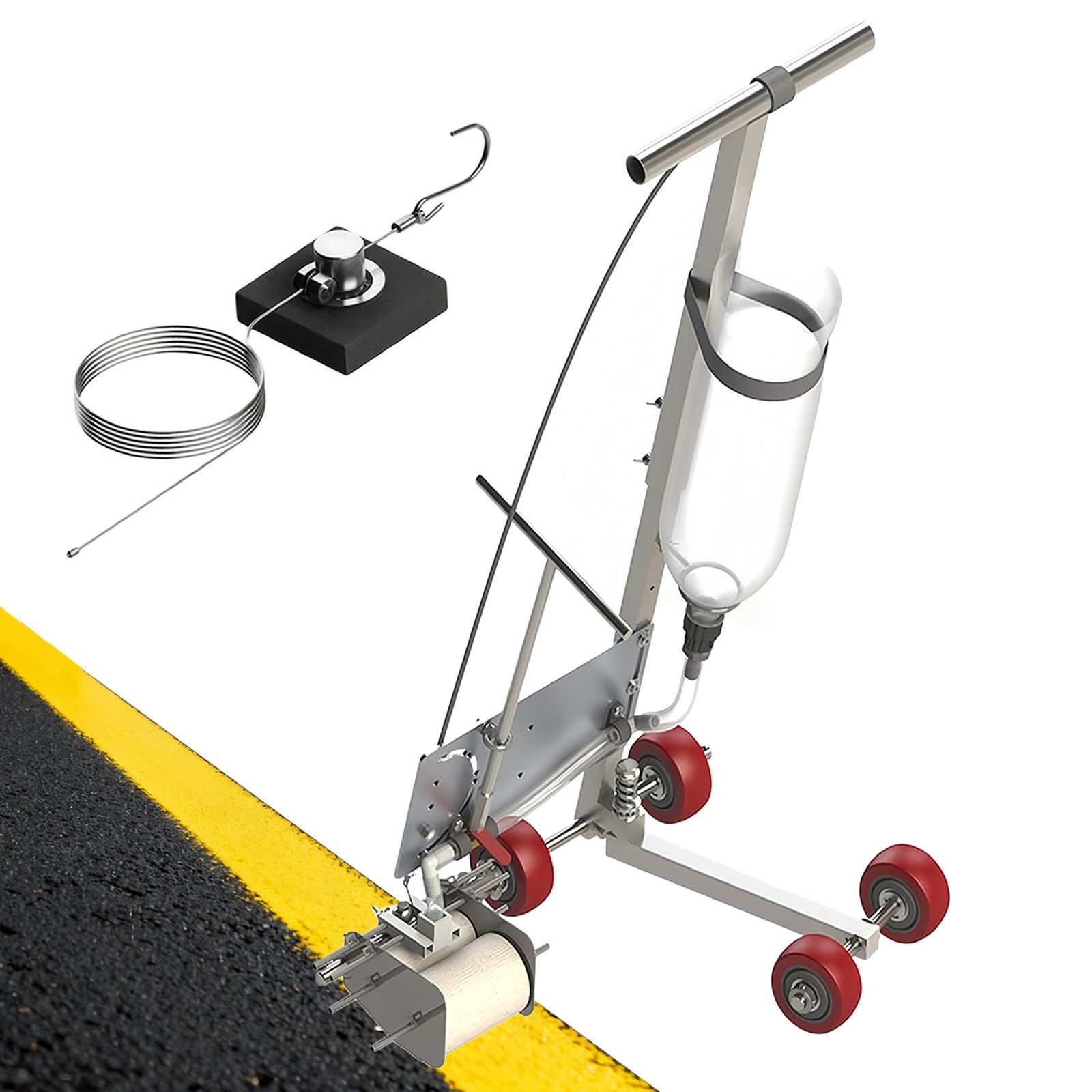 GTHTUHFD Line Marking Machine, High-Performance Parking Lot Striping Applicator, Push Type Cold Paint Striper For Fast And Accurate Marking