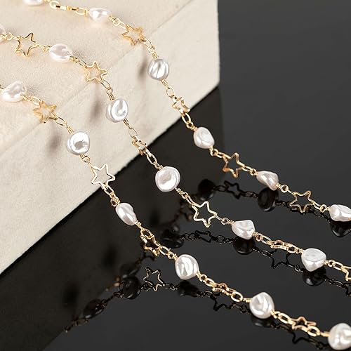 Miniatura 47 de KYUNHOO 16.4 Feet Gold Plated Chain for Jewelry Making Black Rhinestone Bead Chain with Jump Rings and Lobster Clasps Jewelry Craft DIY Decoration