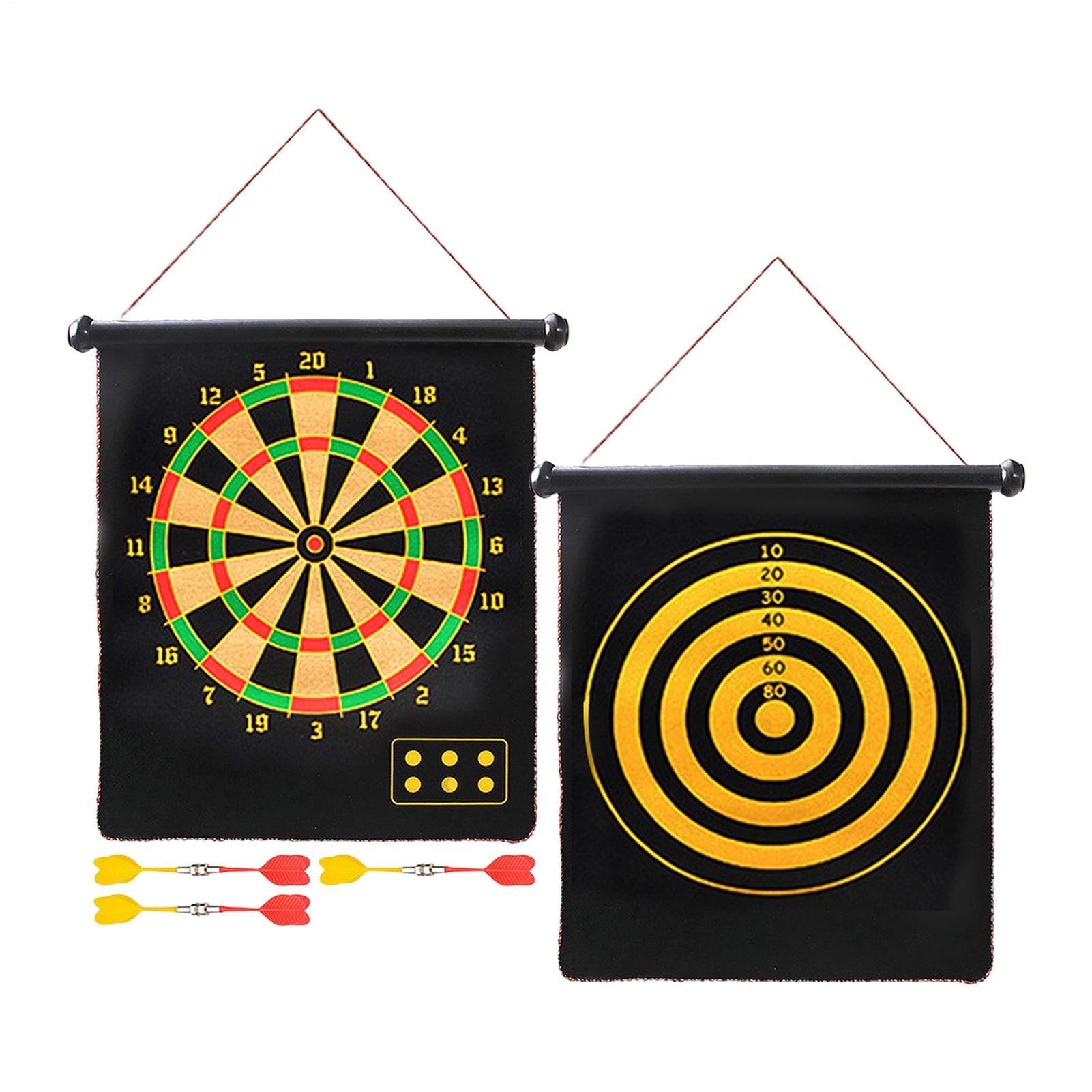 Magnetic Dart Board für Kinder, Kinderpfeilbrett | Indoor Outdoor Party Game | Zwei -Seiten -Roll -up -Magnetbrett, Innenspiel im Freien, Spaß für und Party mit Freunden