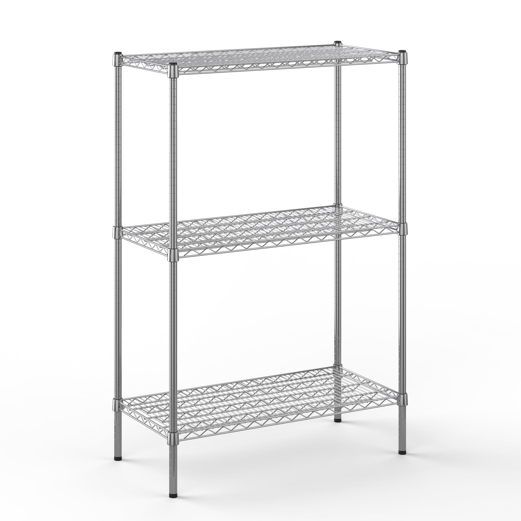 18" Deep x 36" Wide x 54" Height Wire Shelving Kit | 3-Tier | NSF Commercial Storage Rack Unit