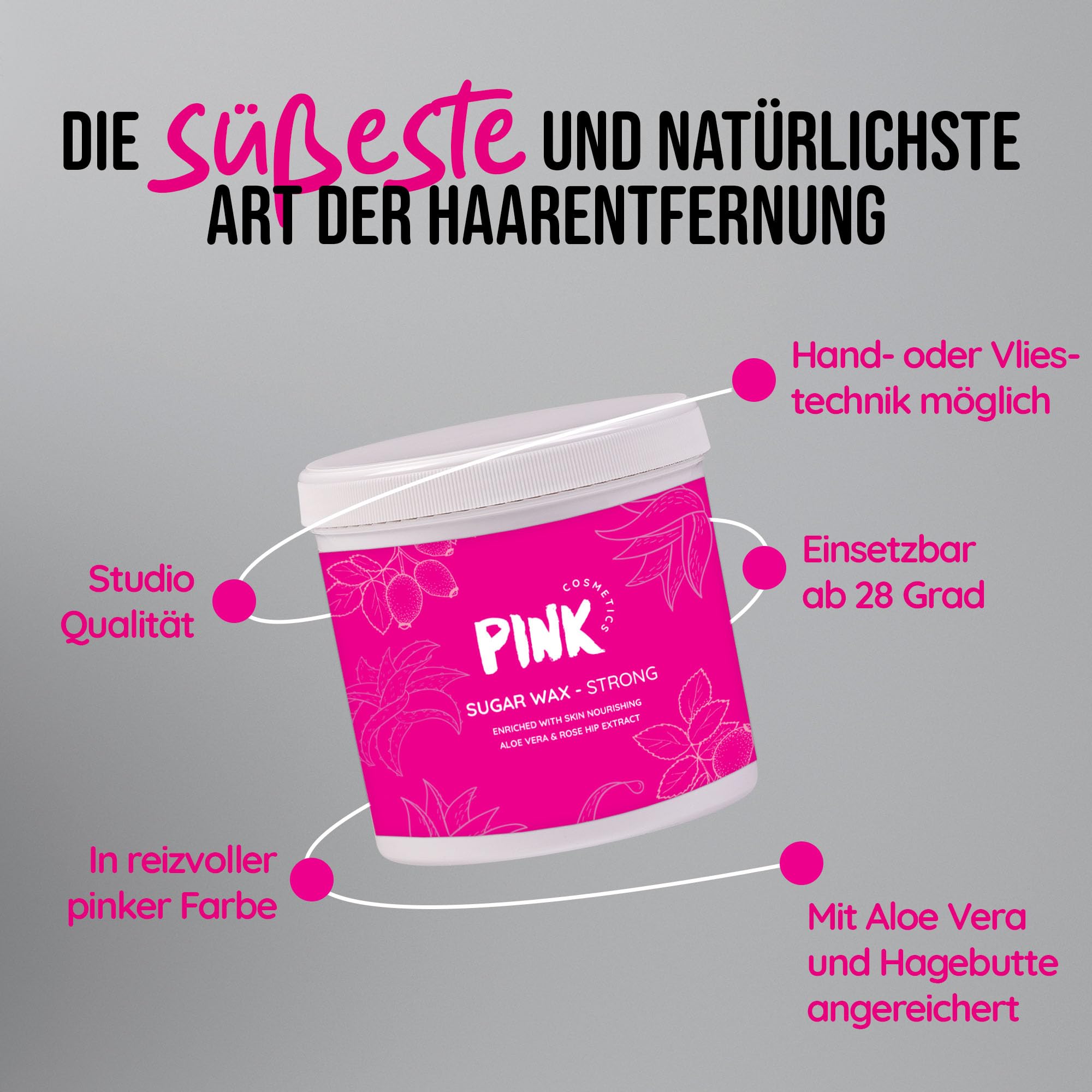 Zuckerpaste Strong Waxing Haarentfernung 500g – Sugar Paste Sugaring Enthaarung für den gesamten Körper Studio Qualität