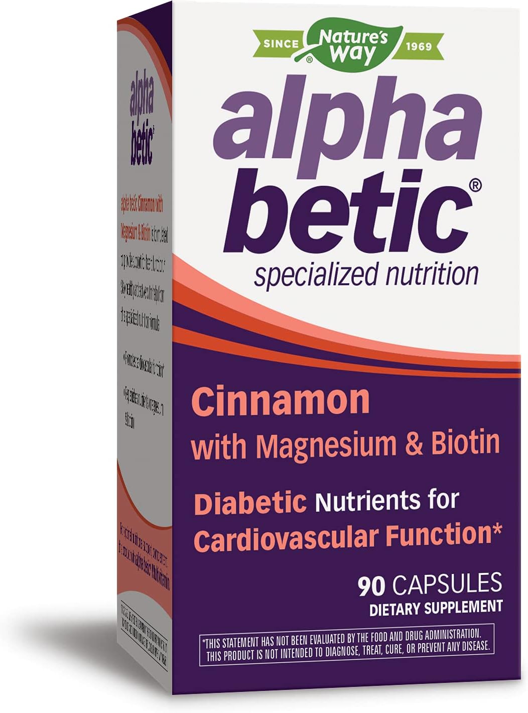 Nature's Way Alpha betic® Cinnamon with Magnesium & Biotin, 90 Capsules