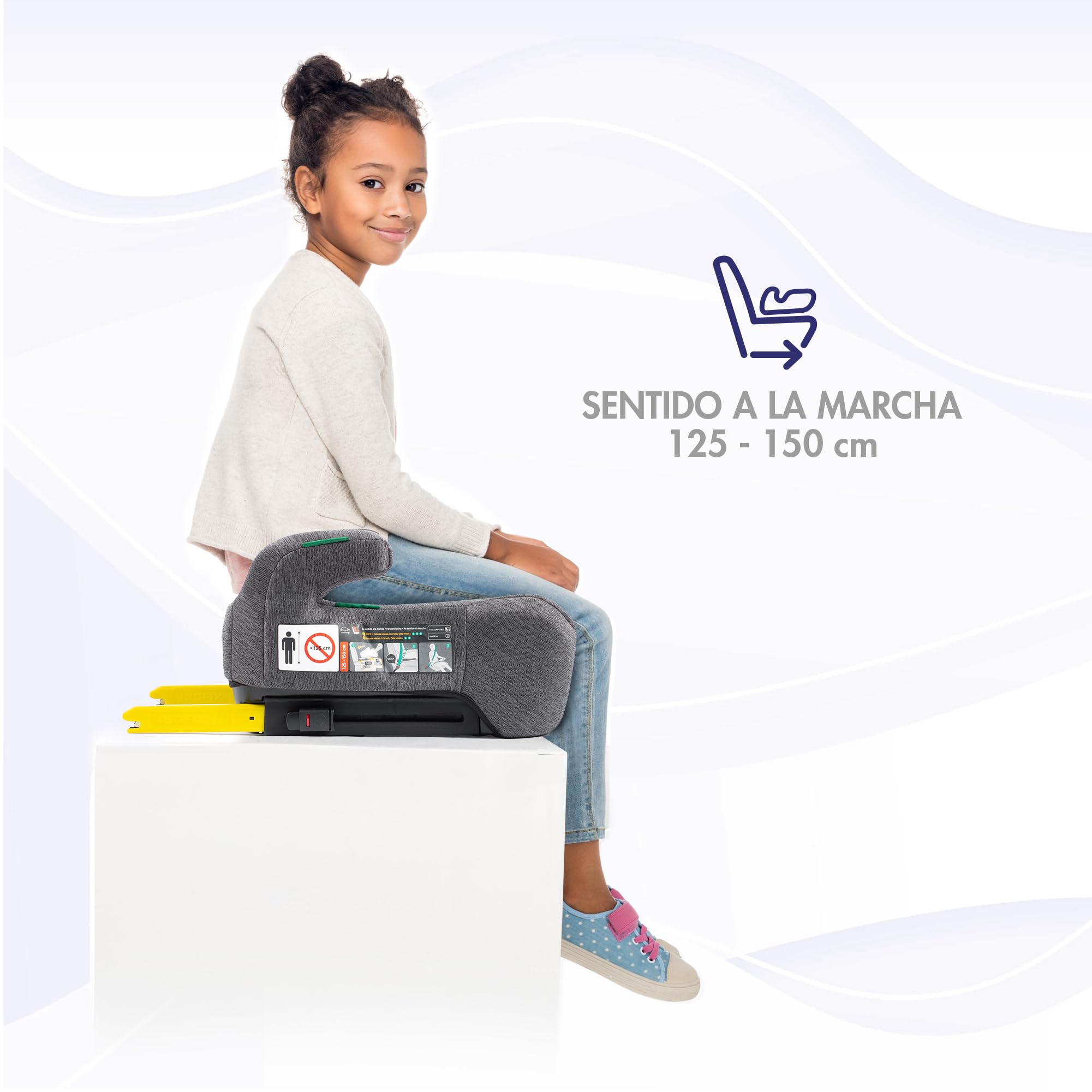 BABYAUTO – Alzador de coche Seguro y Cómodo PICO - I-size - desde los 7 a los 12 años - ISOFIX - para niños desde los 125 a 150 cm de altura (ROYAL RED)