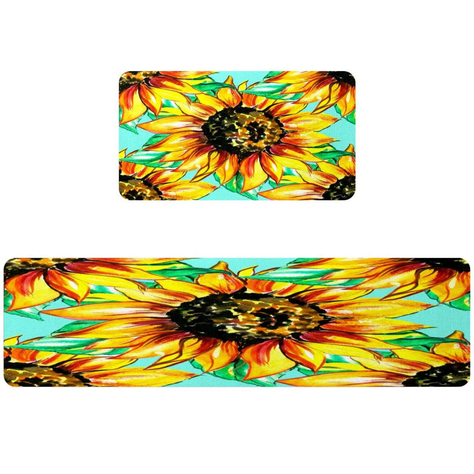 Tapis de cuisine vintage de qualité supérieure : lot de 2 absorbants lavables